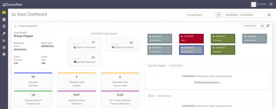 Günlük Rapor Takip Sistemi ile 